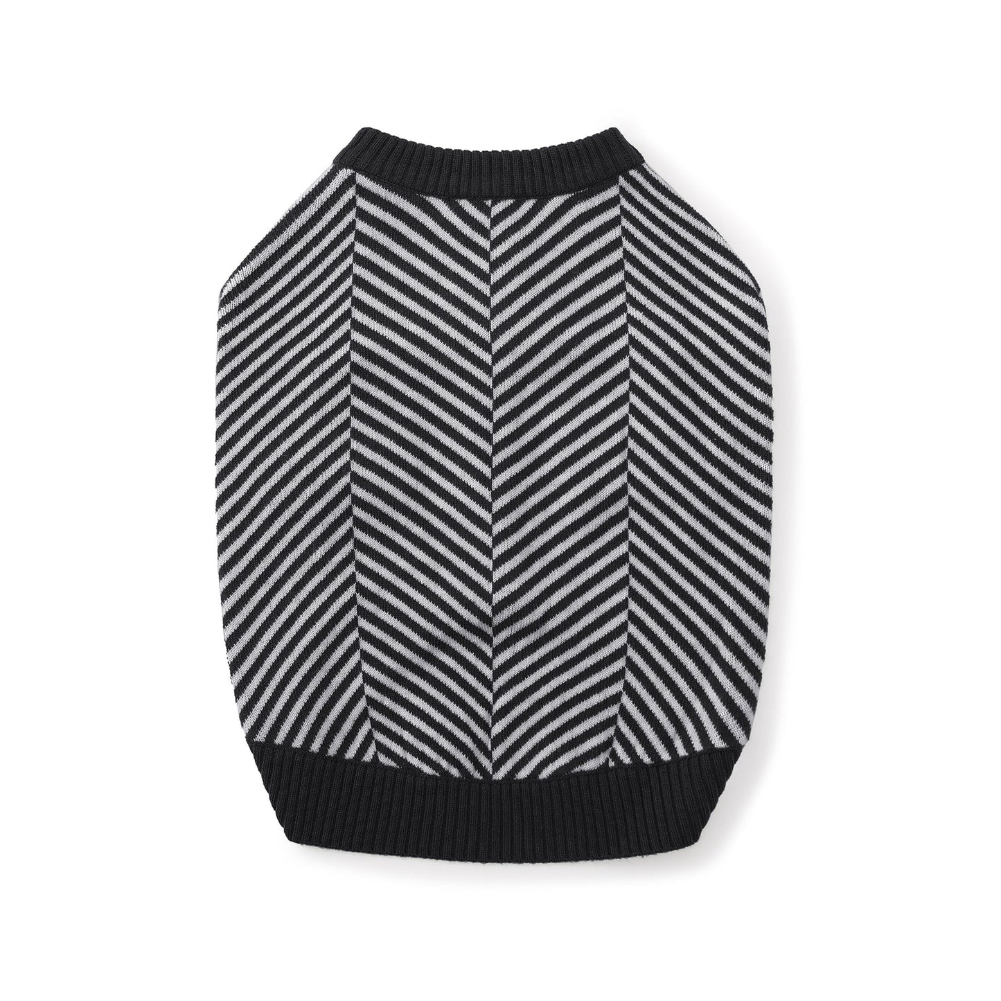 Zig-Zag Cardigan Sweater by OVERGLAM DS (BLACK WHITE)