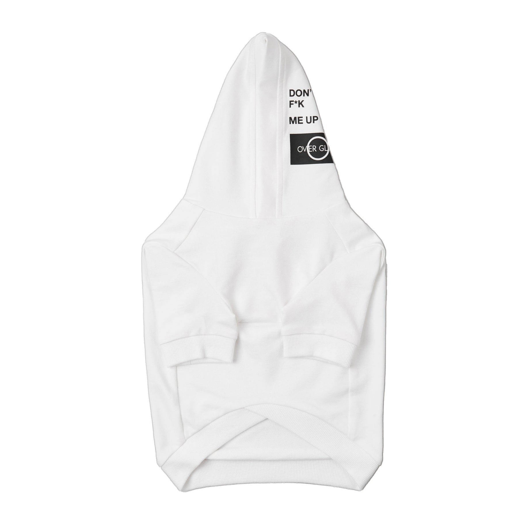 Hoodie with Logo on Hood by OVERGLAM DS (WHITE)