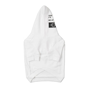 Hoodie with Logo on Hood by OVERGLAM DS (WHITE)