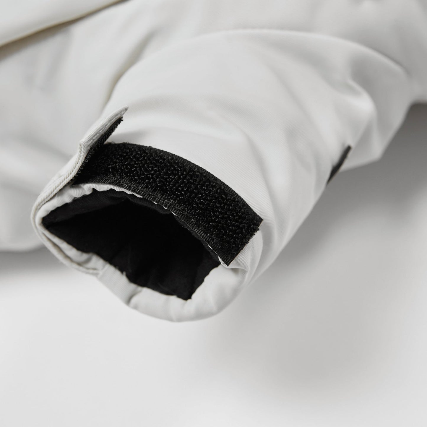 Zip Up Puffer Ski Jacket with Placket Embroidered by OVERGLAM DS (WHITE)