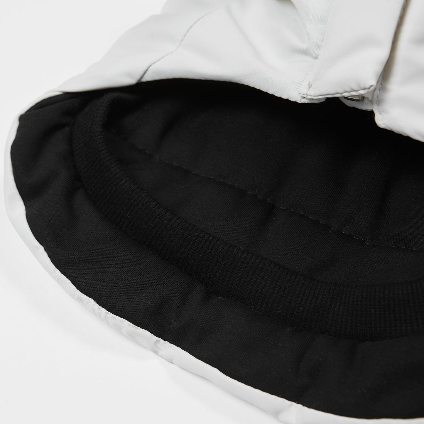 Zip Up Puffer Ski Jacket with Placket Embroidered by OVERGLAM DS (WHITE)