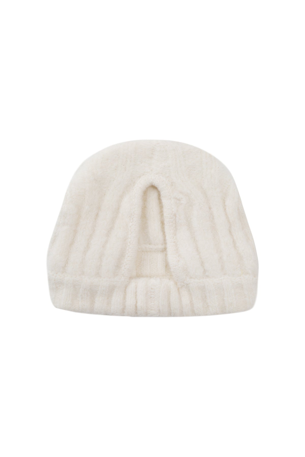 Striped Woolen Hat by OVERGLAM DS (WHITE)