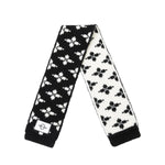 Load image into Gallery viewer, Floral Jacquard Woolen Scarf by OVERGLAM DS (BLACK WHITE)
