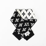 Load image into Gallery viewer, Floral Jacquard Woolen Scarf by OVERGLAM DS (BLACK WHITE)
