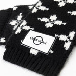 Load image into Gallery viewer, Floral Jacquard Woolen Scarf by OVERGLAM DS (BLACK WHITE)
