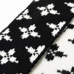 Load image into Gallery viewer, Floral Jacquard Woolen Scarf by OVERGLAM DS (BLACK WHITE)
