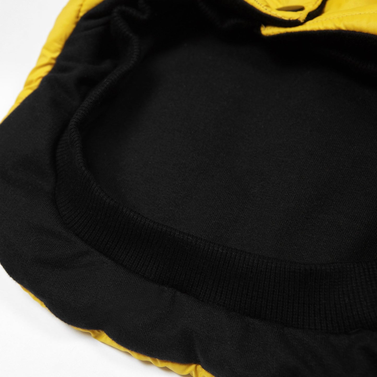 Contrast Button Up Puffer Ski Jacket by OVERGLAM DS (YELLOW BLACK)