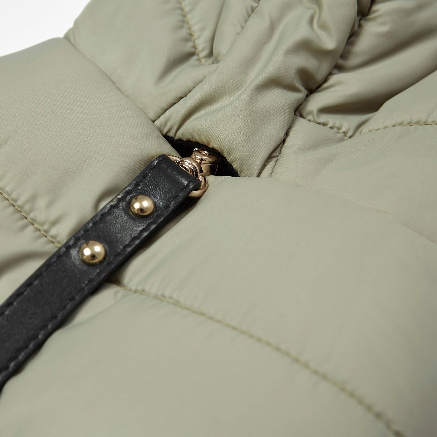 Zip Up Puffer Ski Jacket with Hood by OVERGLAM DS (GREEN)