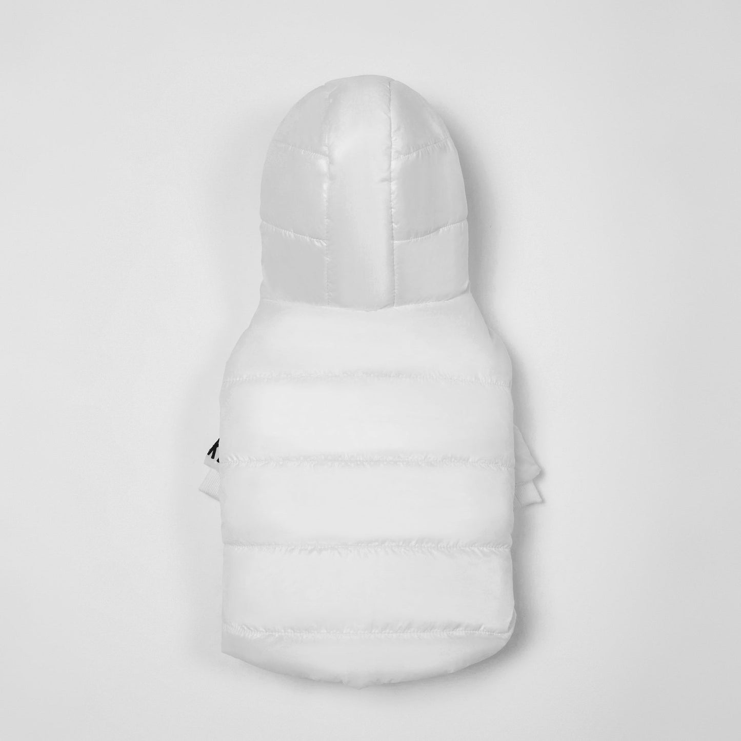 Zip Up Puffer Ski Jacket with Hood by OVERGLAM DS (WHITE)