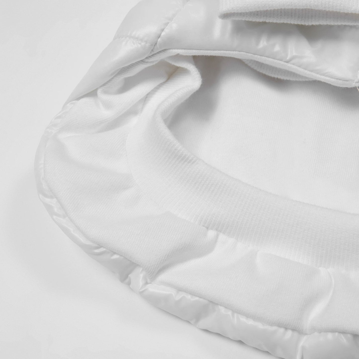 Zip Up Puffer Ski Jacket with Hood by OVERGLAM DS (WHITE)