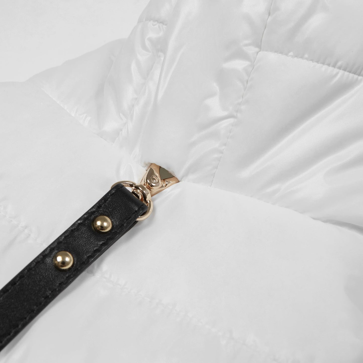 Zip Up Puffer Ski Jacket with Hood by OVERGLAM DS (WHITE)