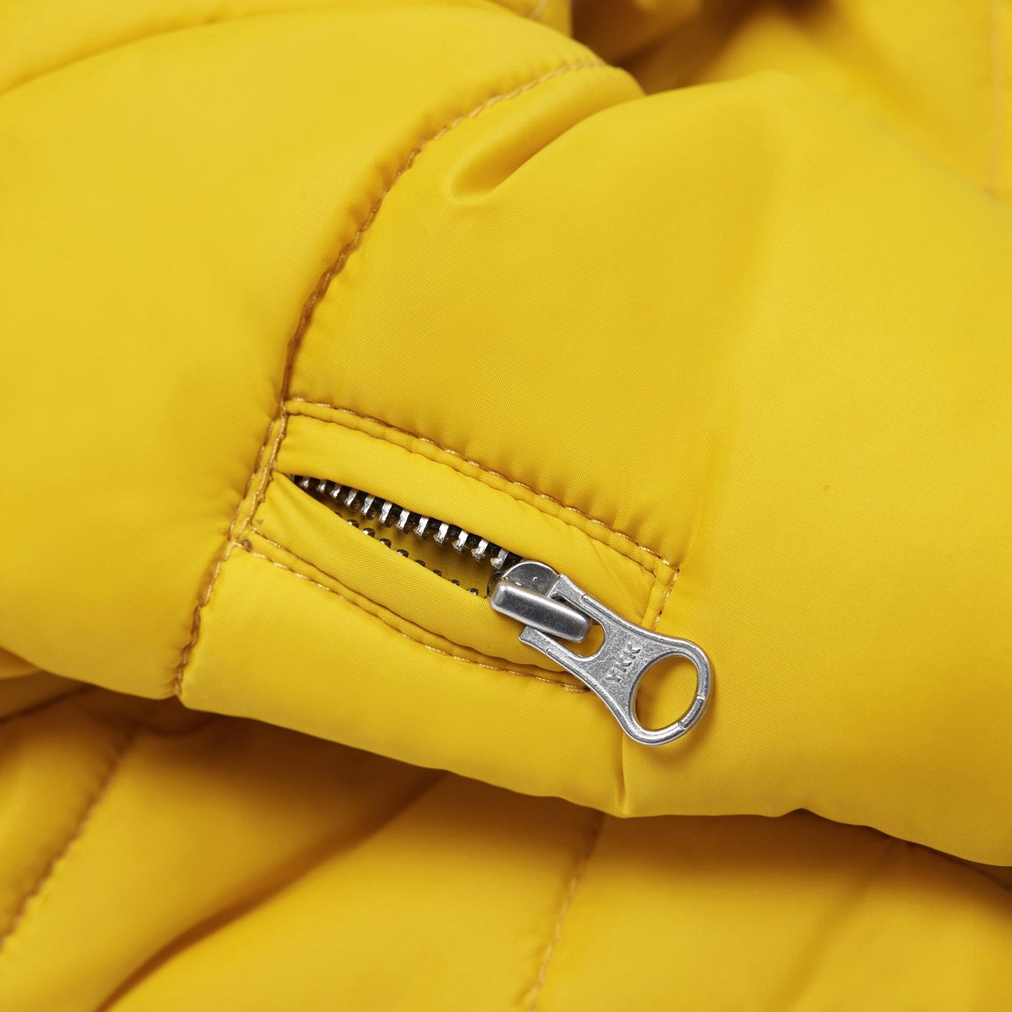 Zip Up Puffer Ski Jacket with Hood by OVERGLAM DS (YELLOW)