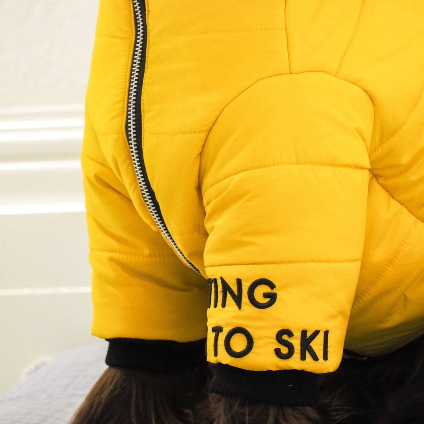 Zip Up Puffer Ski Jacket with Hood by OVERGLAM DS (YELLOW)