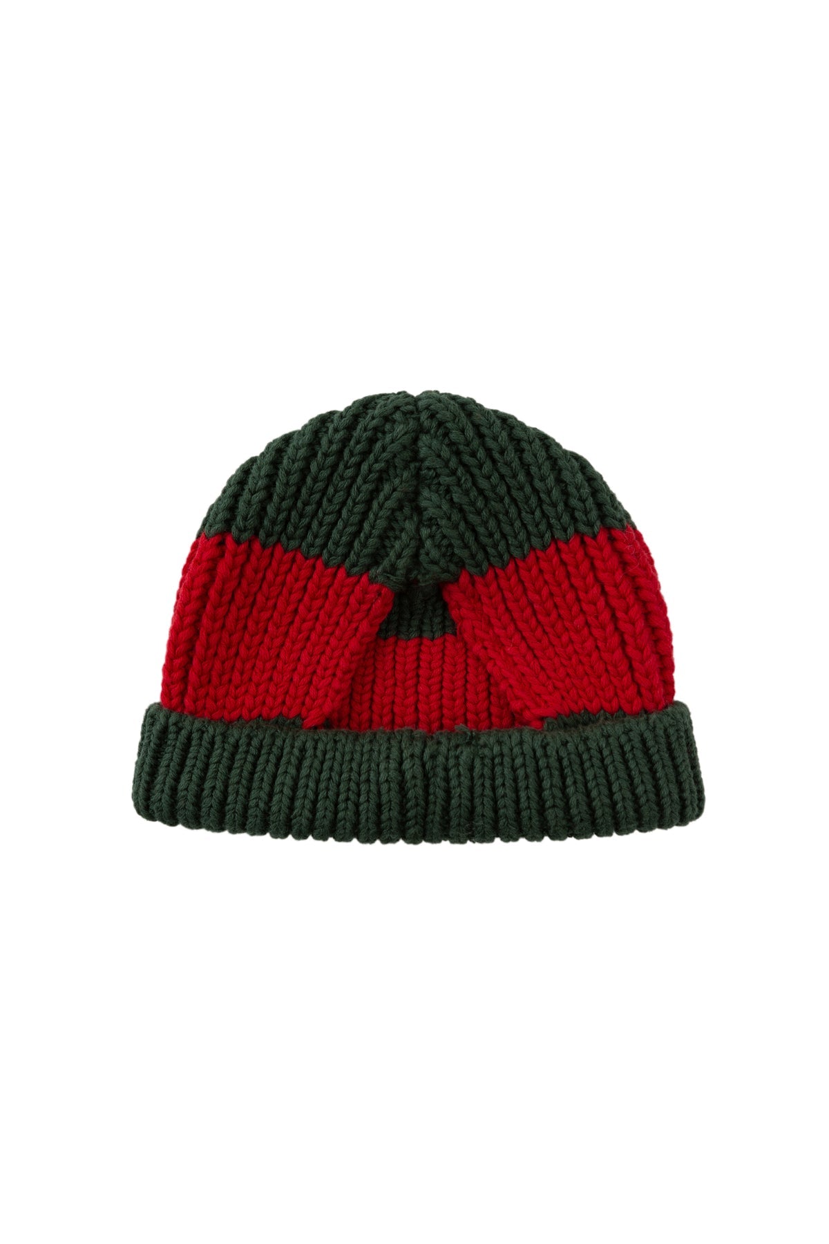 Contrast Woollen Hat by OVERGLAM DS (GREEN RED)