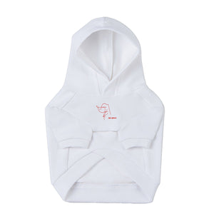 Hoodie with Stick Figure Print by OVERGLAM DS (WHITE)