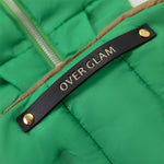 Load image into Gallery viewer, Zip-up Puffer Jacket with Hood by OVERGLAM DS (GREEN)
