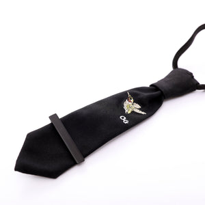 Necktie with Embroidery by OVERGLAM DS (BLACK)