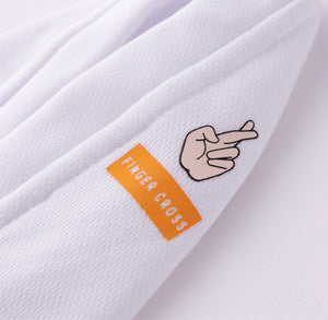 Finger Cross Hoodie by OVERGLAM DS (WHITE)