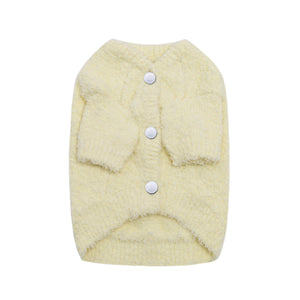 Fleece Cardigan by OVERGLAM DS (LIGHT YELLOW)