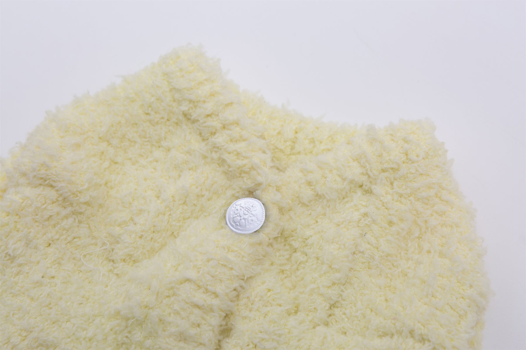 Fleece Cardigan by OVERGLAM DS (LIGHT YELLOW)