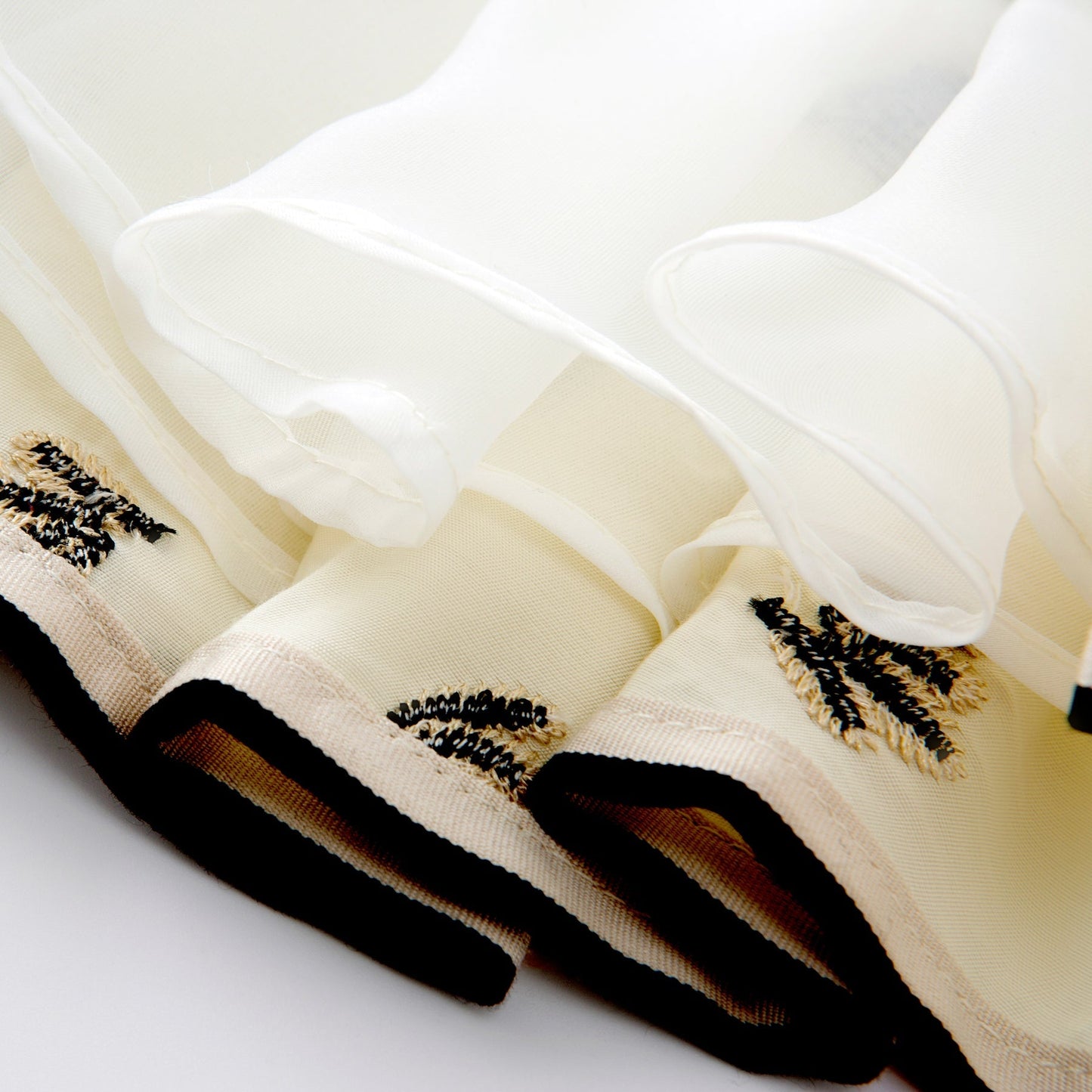Pleated Dress With Embroider by OVERGLAM DS (CREAM)