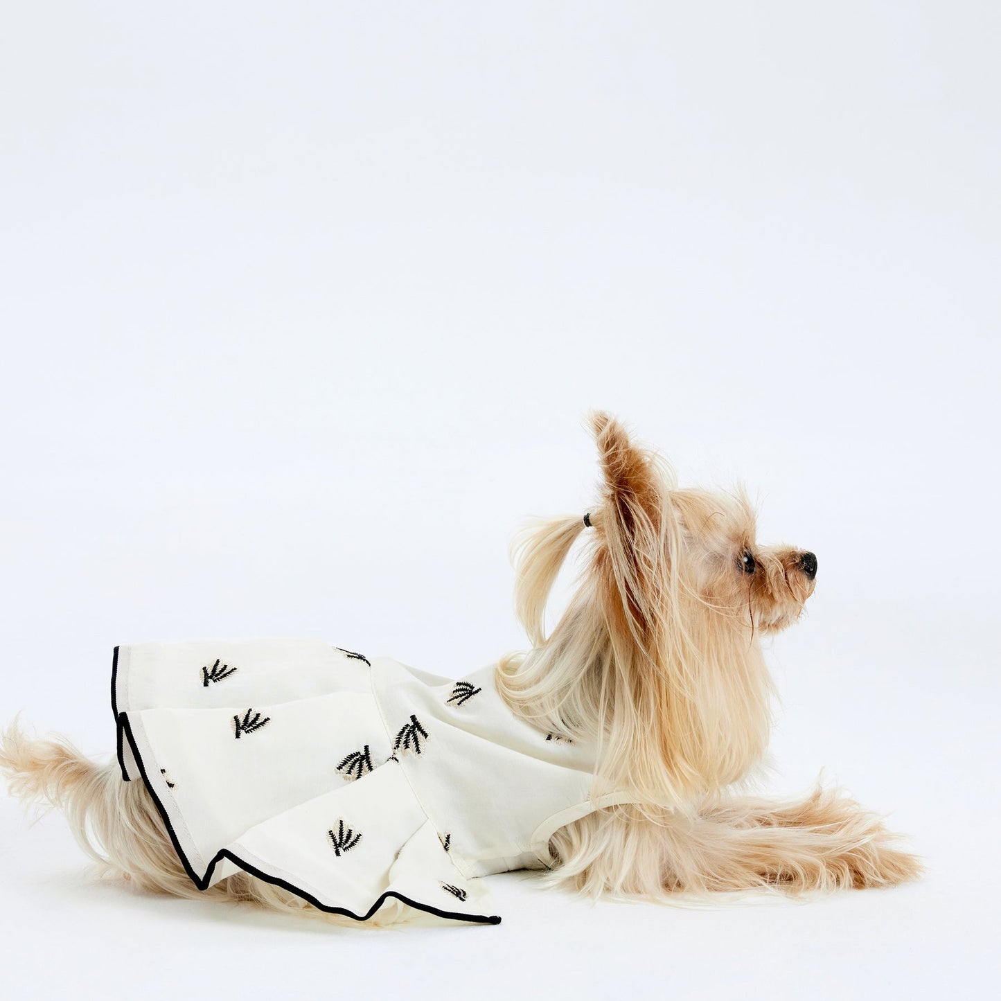 Pleated Dress With Embroider by OVERGLAM DS (CREAM)