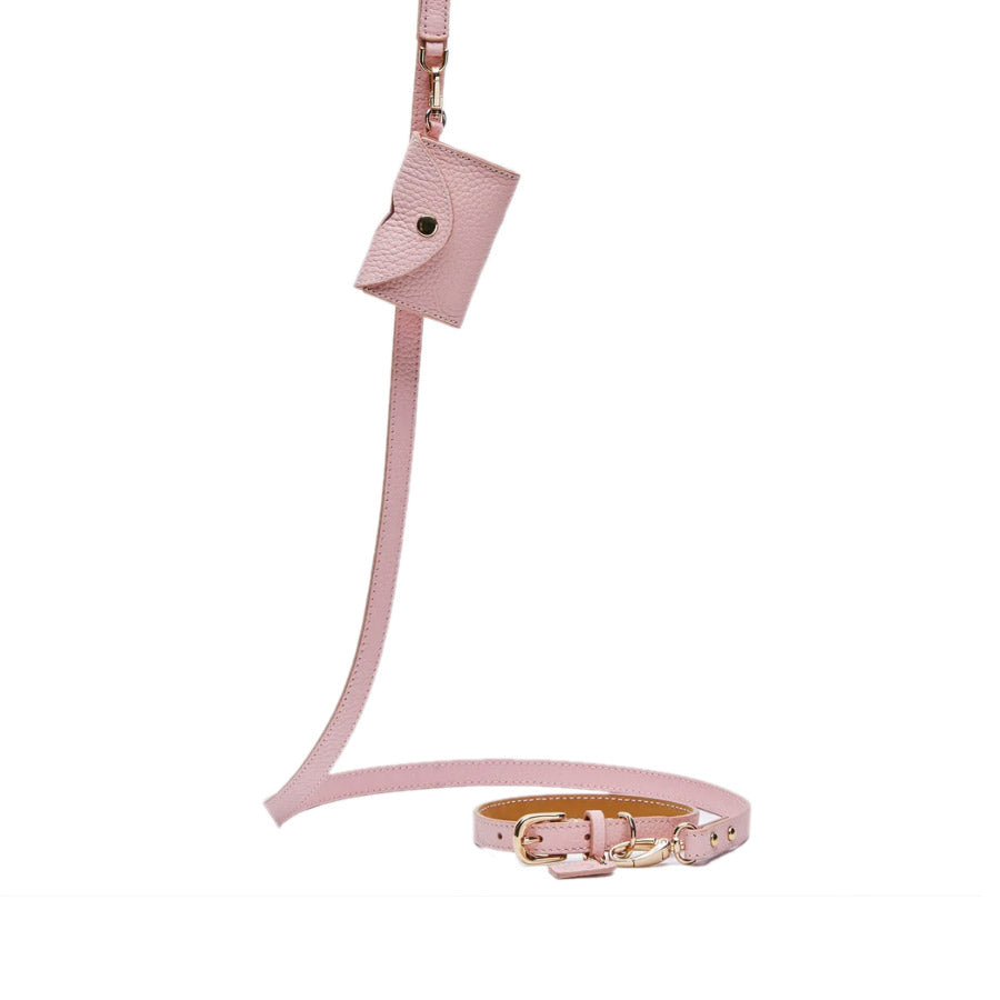 LEATHER WASTE BAG HOLDER by OVERGLAM WDS (PINK)