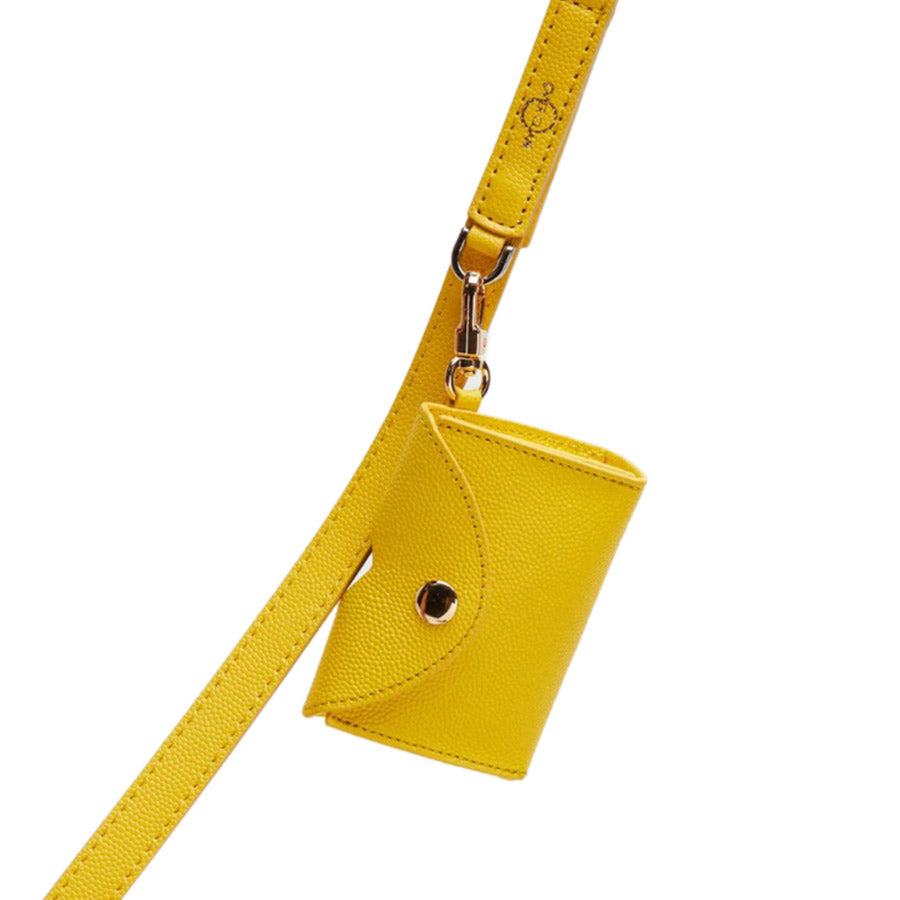 LEATHER WASTE BAG HOLDER by OVERGLAM WDS (YELLOW)