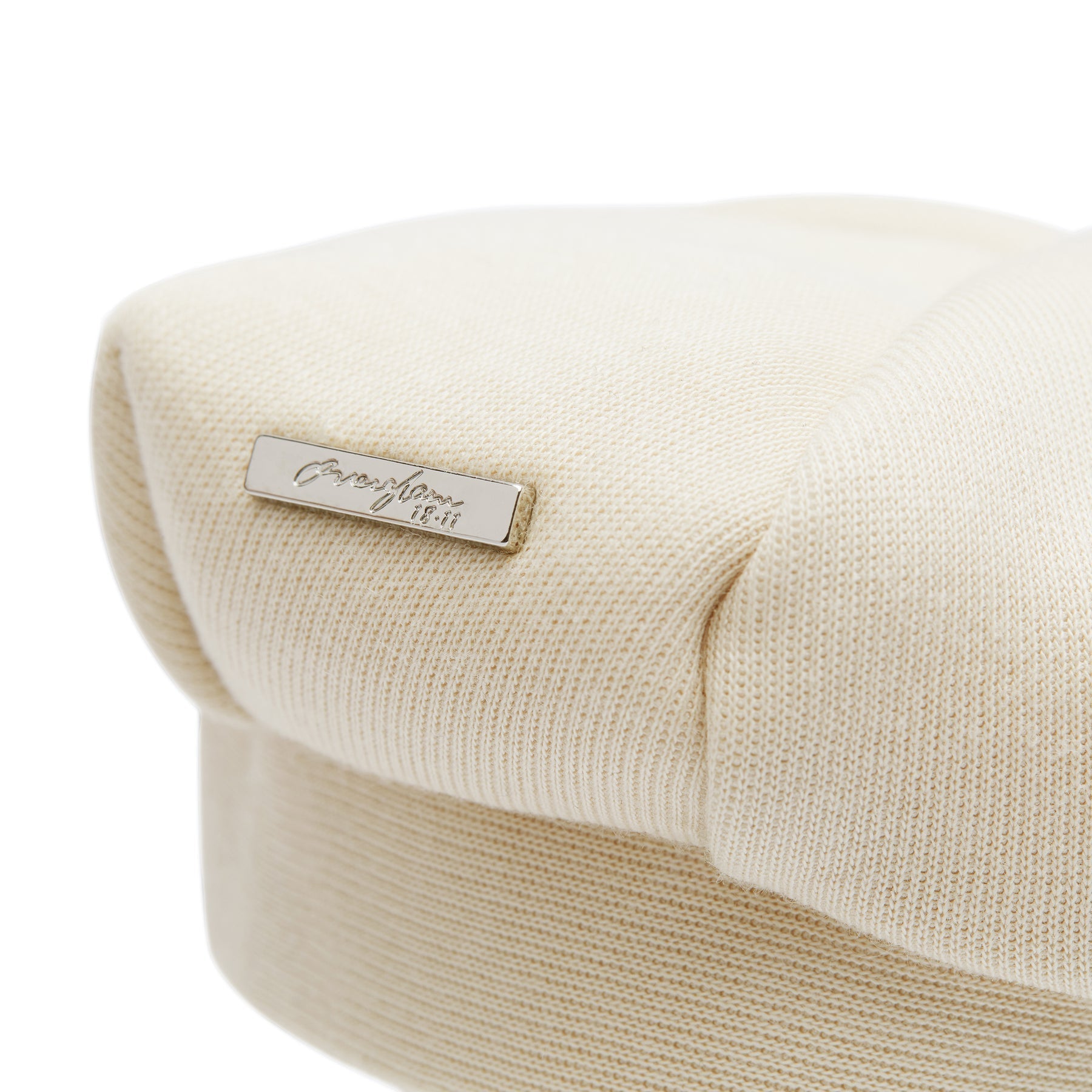 Beret With Metal Buckle by OVERGLAM DS (CREAM)