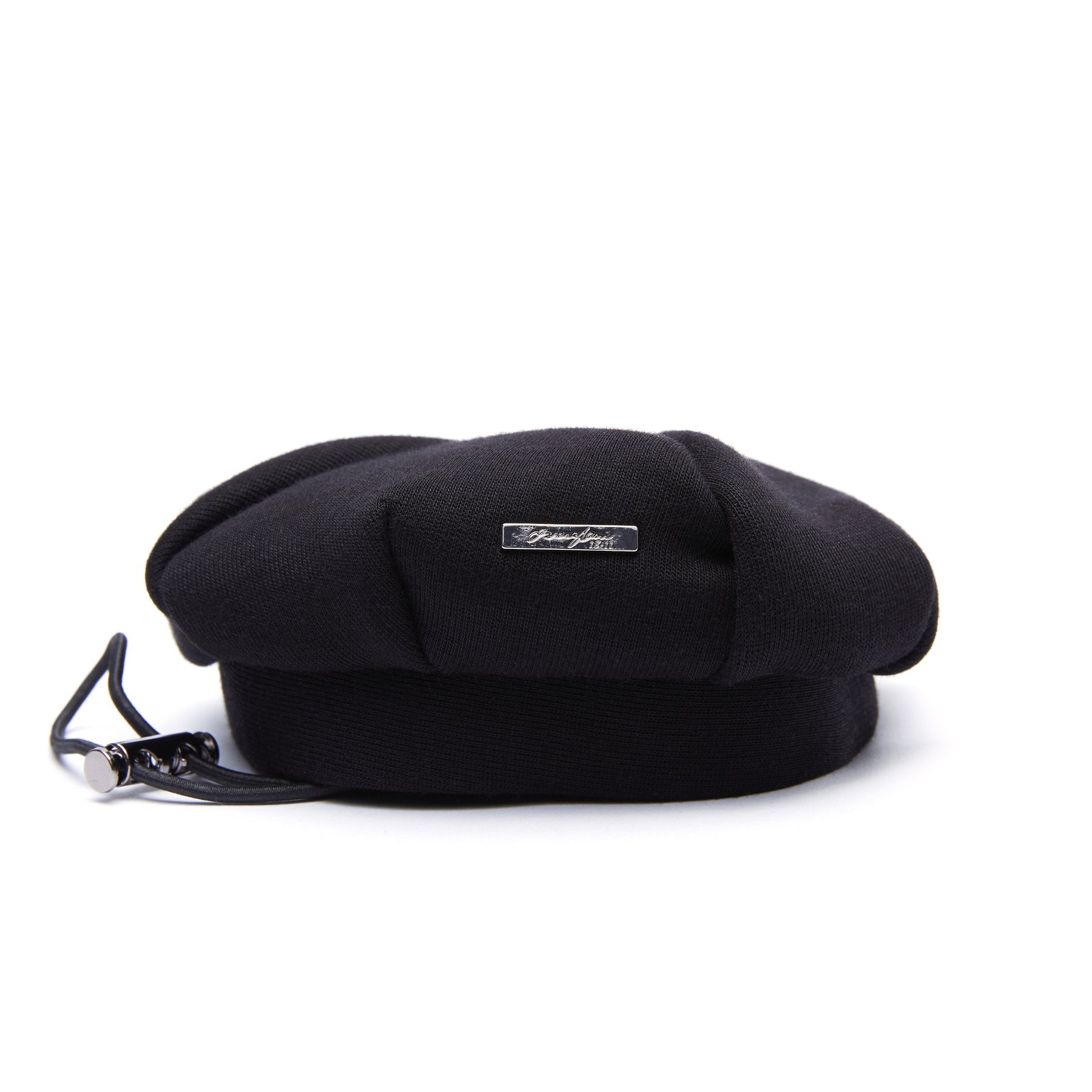 Beret With Metal Buckle by OVERGLAM DS (BLACK)