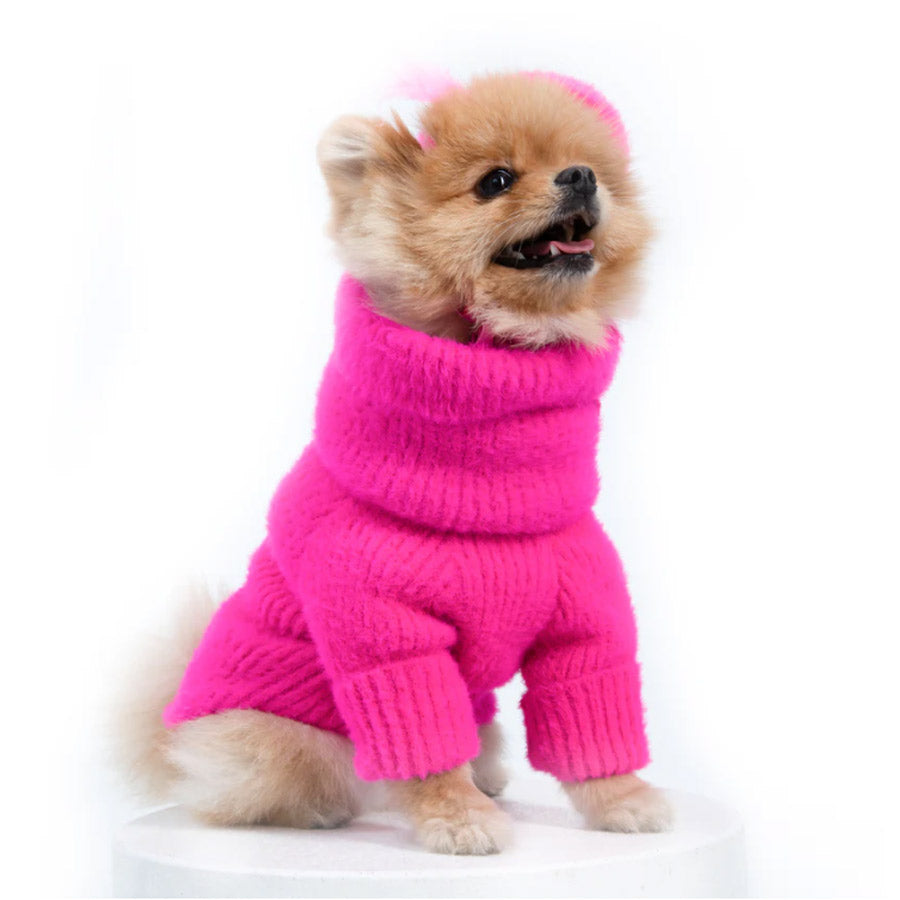 LOVE IT DOG SWEATSHIRT & HAT by MOSHIQA WDS (PINK)