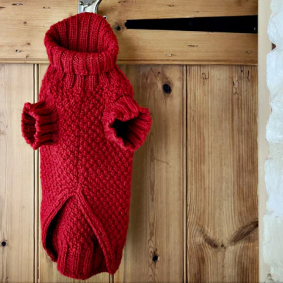 ALLEN BOBBLE DOG JUMPER by LISH LONDON WS (RED)