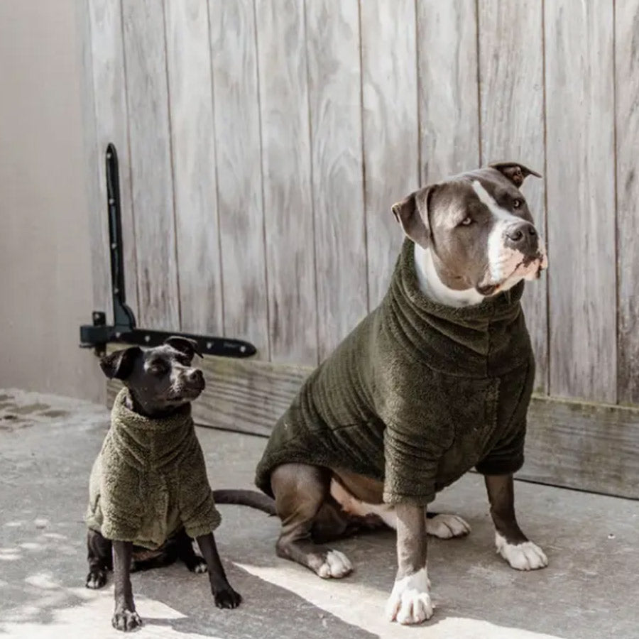 DOG SWEATER TEDDY FLEECE by KENTUCKY WS (PINE GREEN)