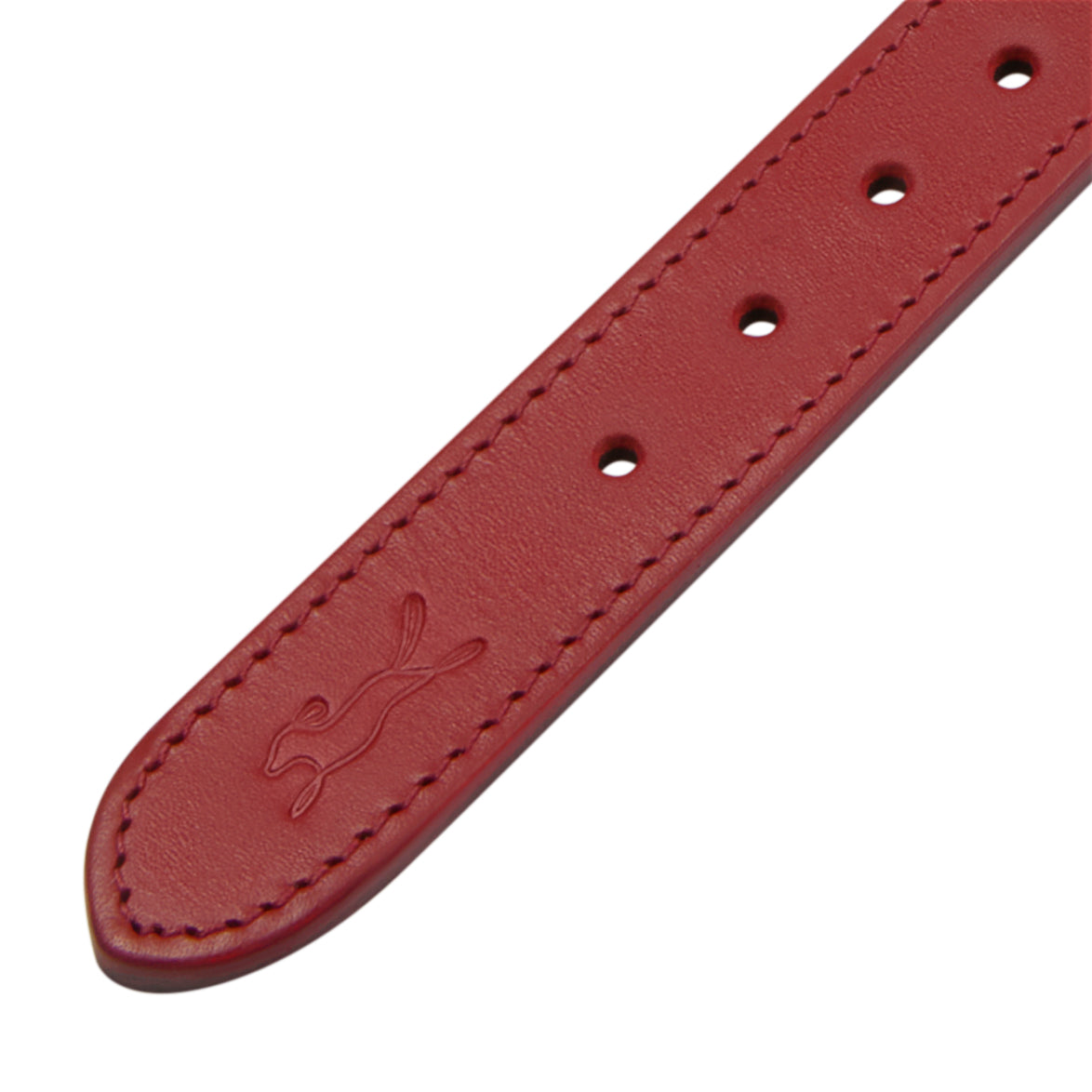 Spencer Pomegranate Red Luxury Leather Designer Dog Collar by LISH LONDON