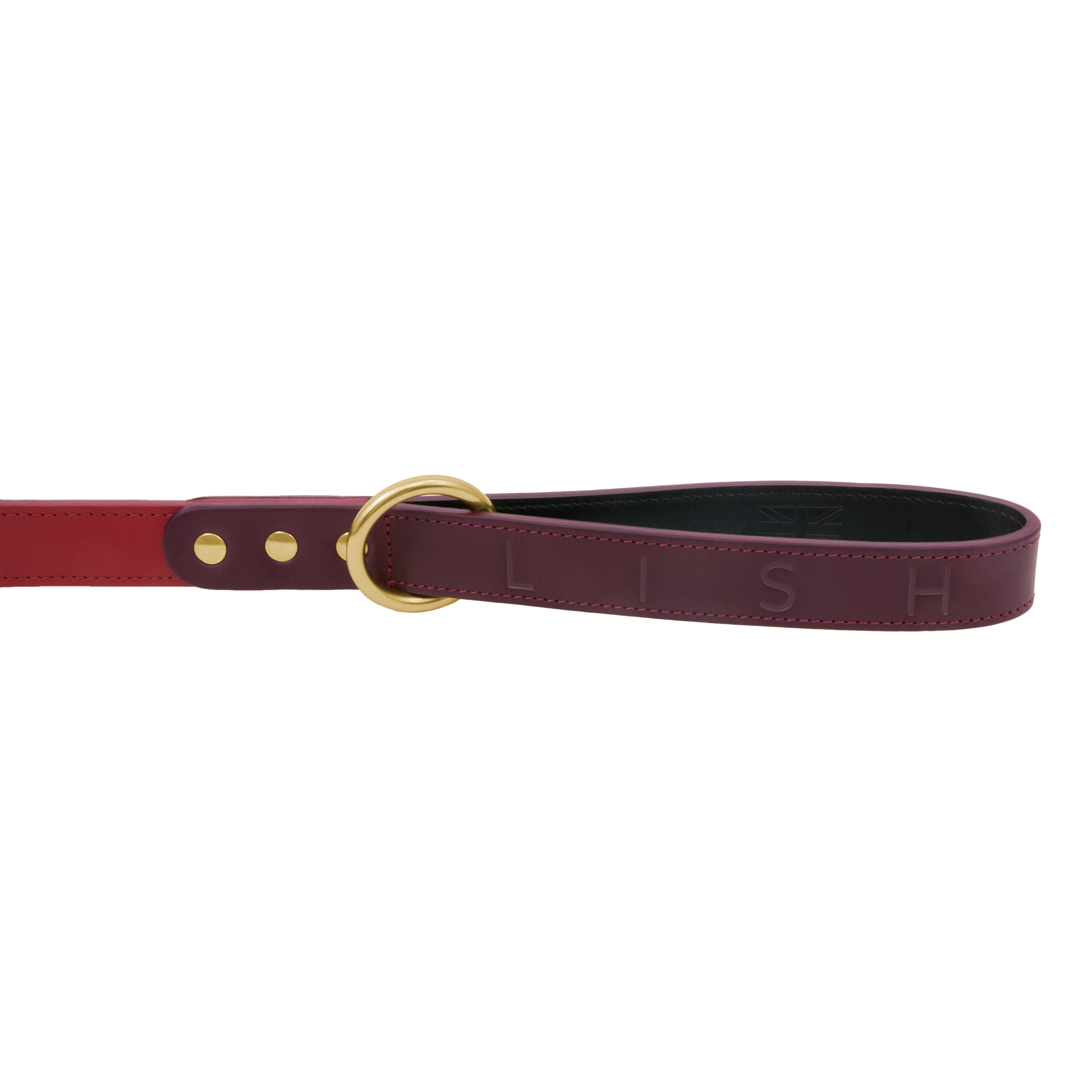 Spencer Pomegranate Red Luxury Designer Dog Leash by LISH LONDON