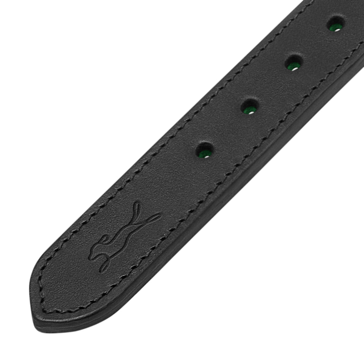 Spencer Truffle Black Luxury Leather Designer Dog Collar by LISH LONDON