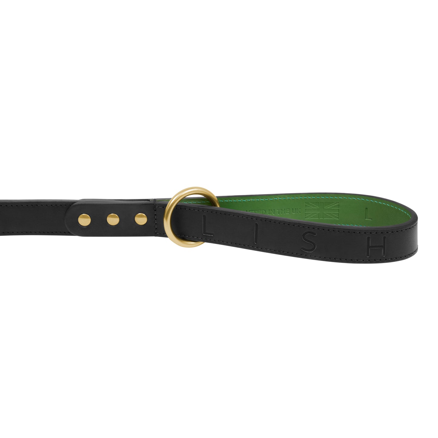 Spencer Truffle Black Luxury Designer Dog Leash by LISH LONDON