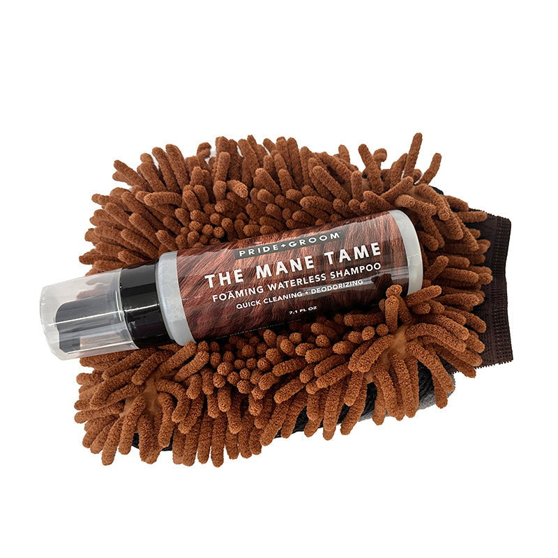 THE MAGIC MITT Dual-Sided Microfiber Grooming Mitt for Dogs & Cats — Use with Waterless Shampoo