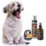 Load image into Gallery viewer, THE TOOL KIT | Complete waterless dog grooming set. Includes foaming shampoo, moisturizing balm &amp; grooming brush.
