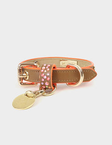Real leather ice cream collar with Swarovski by DOG'S ATELIER – Petsaporter